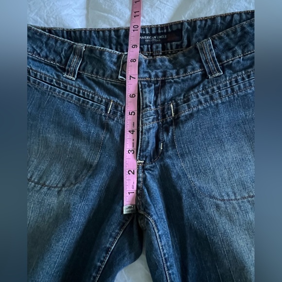 American eagle outfitters vintage Y2K flare low rise boho blue jeans size 6 - Picture 11 of 14